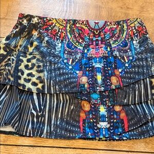 Lucky in Love Vibrant Patterned Mini Skirt